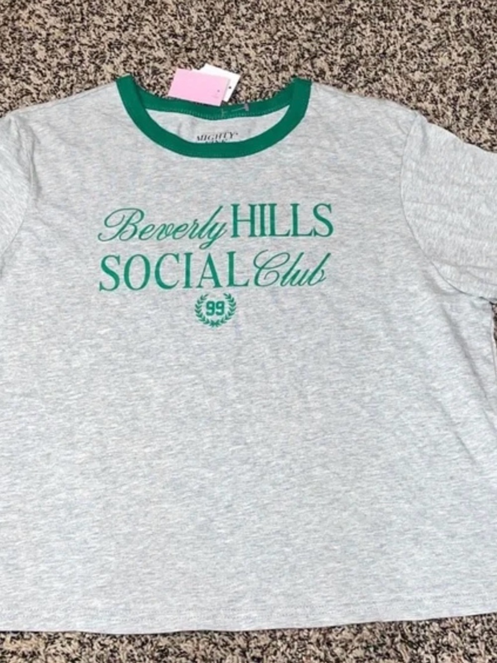Mighty Fine gray graphic tee size XXL NWT “Beverly Hills Social Club” - Picture 2 of 3